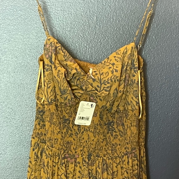 free people sundrenched maxi dress dusty bronze- bnwt size M - Picture 1 of 6
